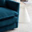 Chenille bleue avec - modulaire, structure en bois, tissu respirant pour la détente
