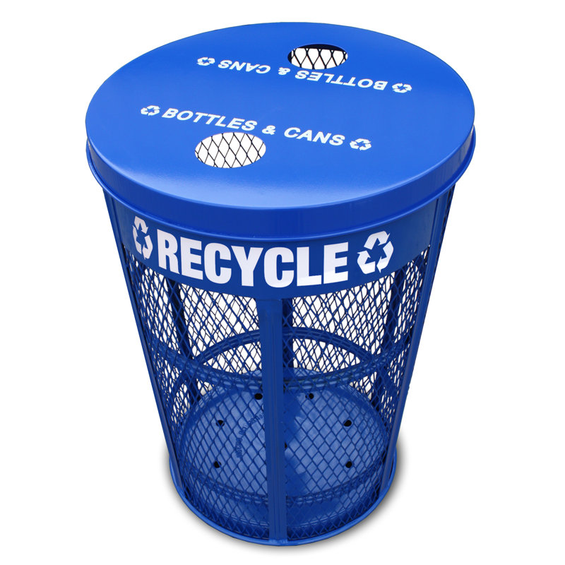 Poubelle de recyclage industriel 48 gallons développée pour l’extérieur