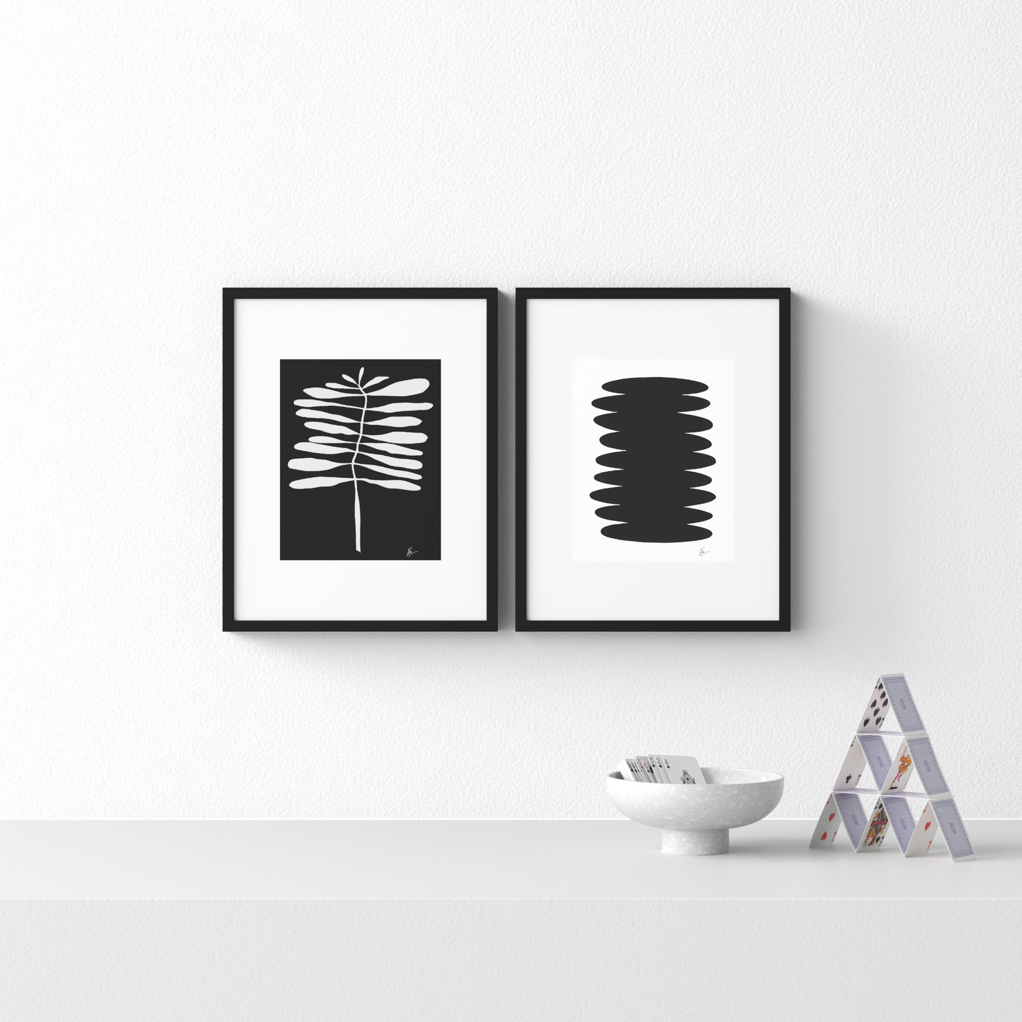 Flora 5&6 by Lee Lessem, Black Framed, 20" H x 32" W x 1.25" D