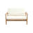 Patio Loveseat And Coffee Table Set, Patio Furniture Set With Cushion, Acacia Wood Frame Conversation Set For Garden, Backyard, Porch And Poode, Minimalistic Style-2075200785