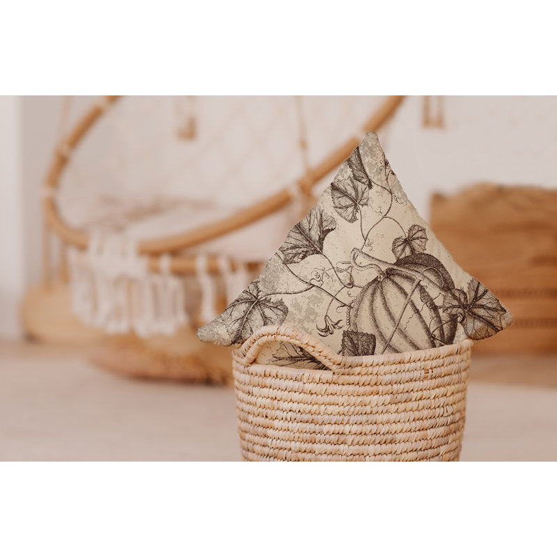 Flipping For Fall Outdoor Reversible Throw Pillow, 20" H x 20" W x 2" D