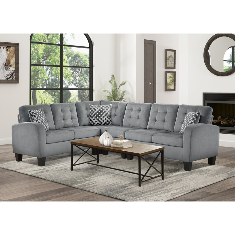 Canapé modulaire réversible 4 pièces Modern, Gris