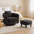 Chenille Swivel Accent Chair with Ottoman-1778469387