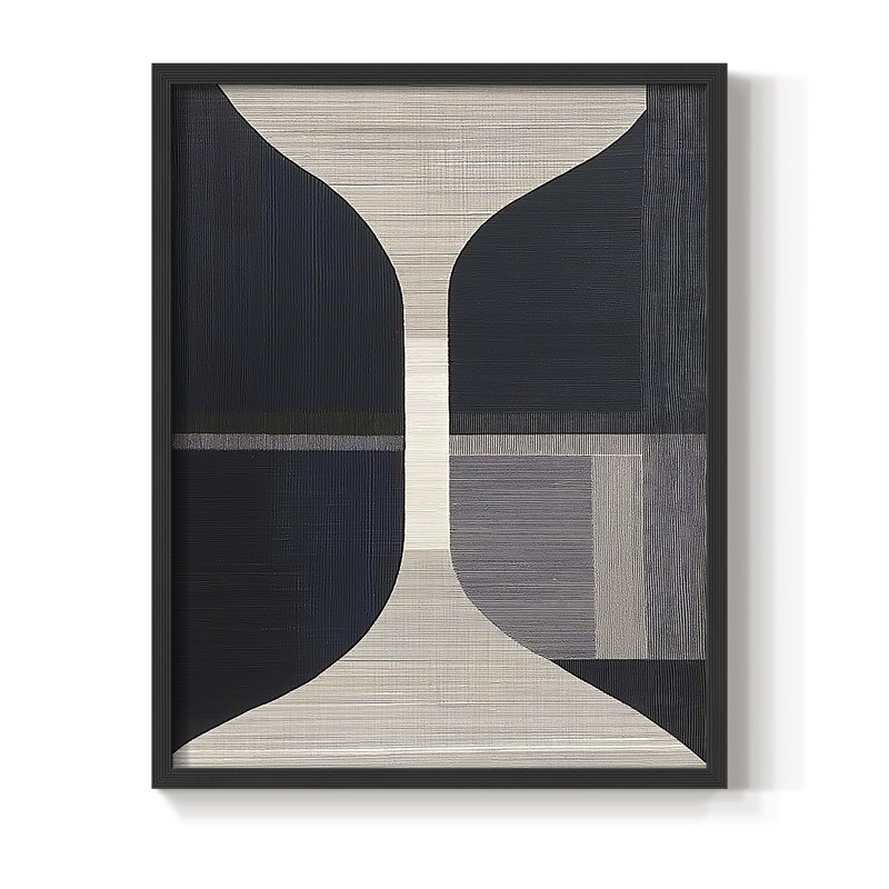 "ABSTRACT Series DCL XXXV" par J Paul, H 29 po x l 23 po, Noir, noir, noir, noir