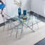 Chaise de salle à manger moderne simple et transparente, chaise en plastique sans accoudoirs, chaise nordique de maquillage, tabouret de maquillage et de métal-1404999747