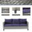 Avalena Wicker 5 - Person Patio Conversation Set with Cushions-532064776