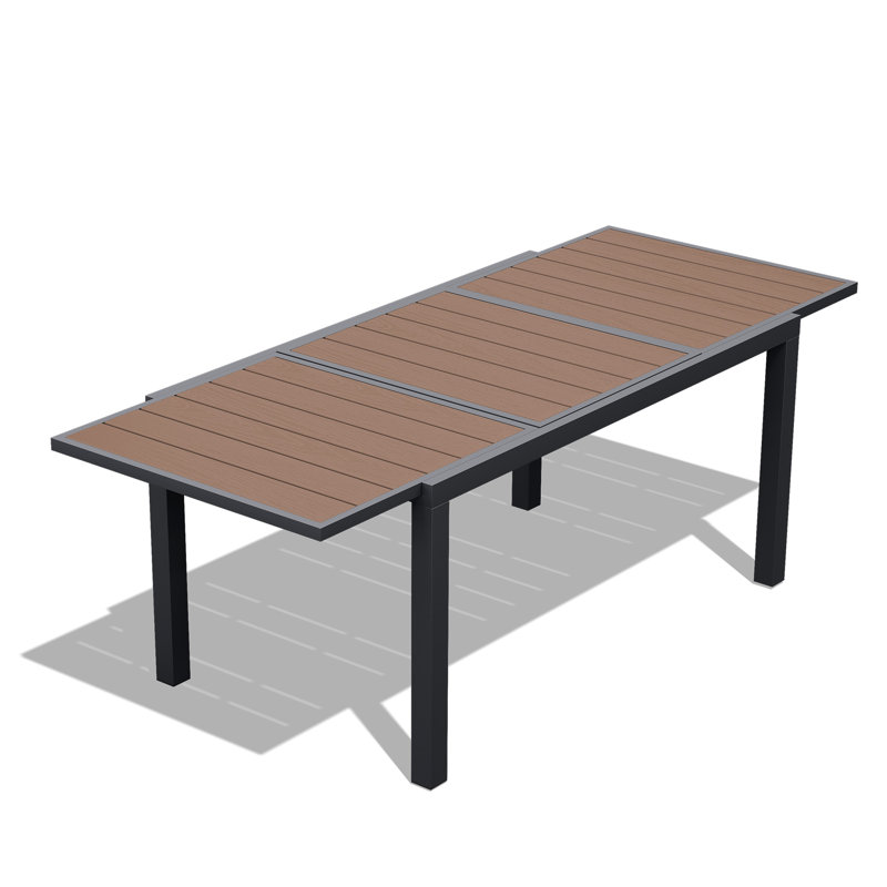 HDPE Extendable Dining Table, Brown
