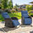 Serita Outdoor All-Weather PE Wicker Adjustable Reclining Lounge Chair With Cushions, Swivel Recliner Chair-1743075931-1743075932