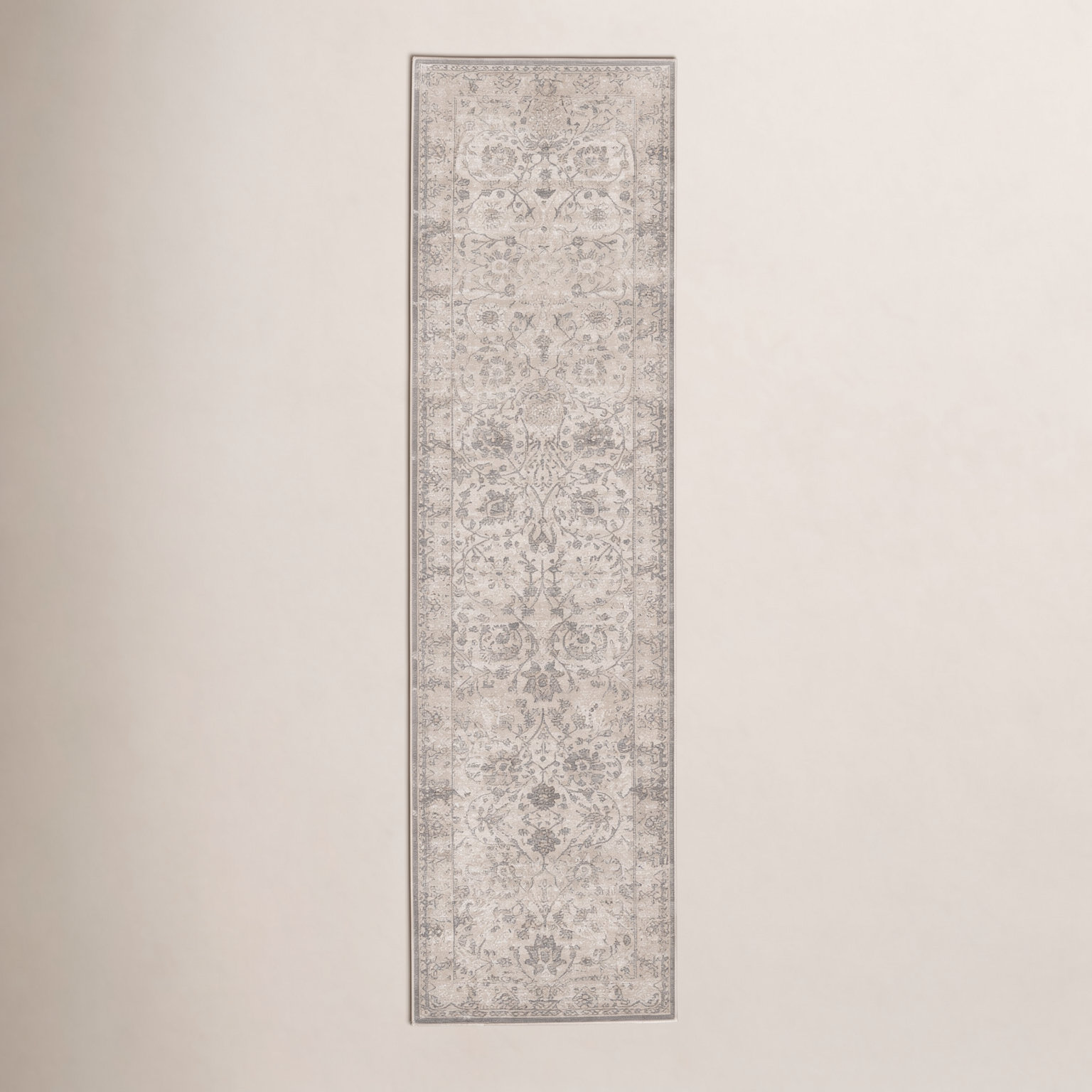 Lynnette Gray Beige Oriental Rug, Runner 2'2" x 8'