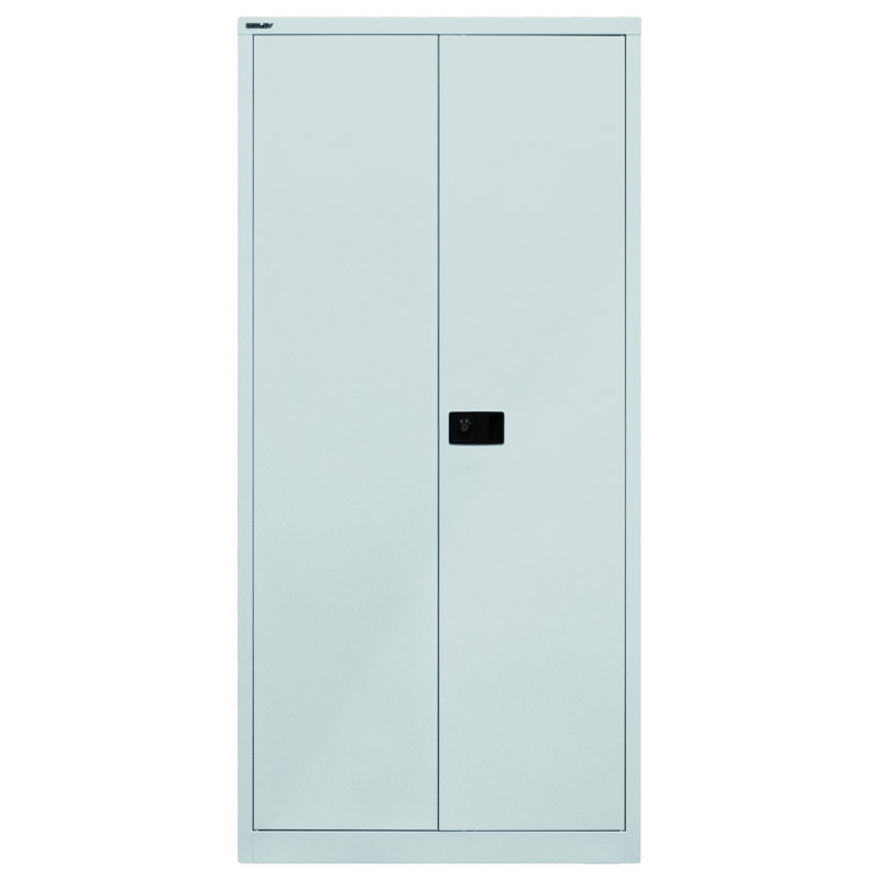 Universal 2 Door Storage Cabinet, White, Galvanised, 195cm H x 91.4cm W x 50cm D