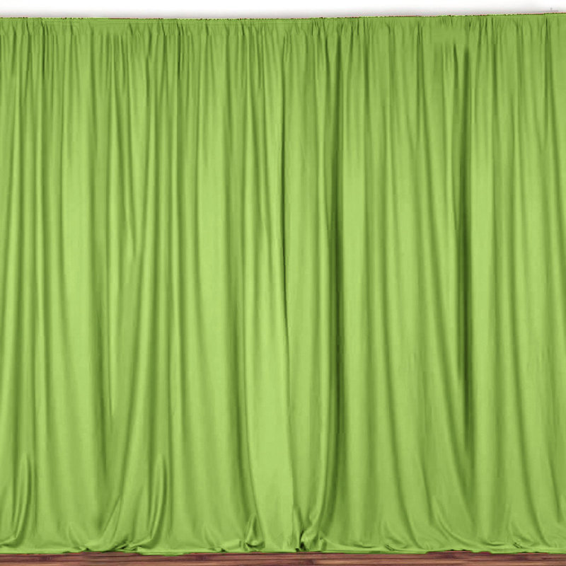 Antion Semi Sheer Curtain Single Panel, 56" x 96", Tea Green