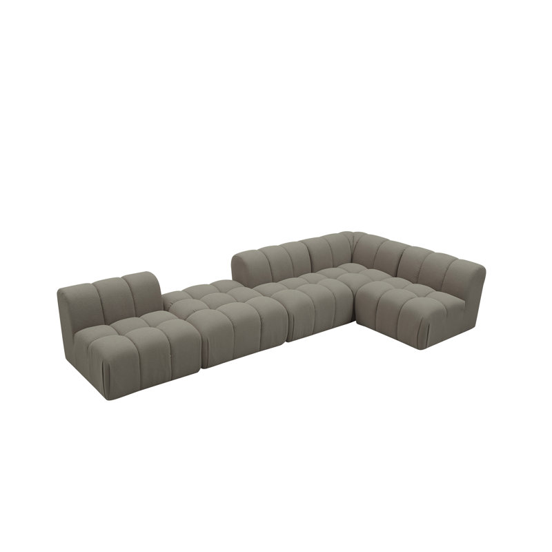 Canapé modulaire réversible de 140 po de large avec repose-pieds Azion