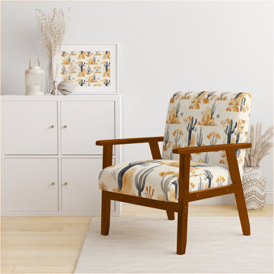 Chaise d'appoint abstraite - fauteuil noir Boho Desert minimal