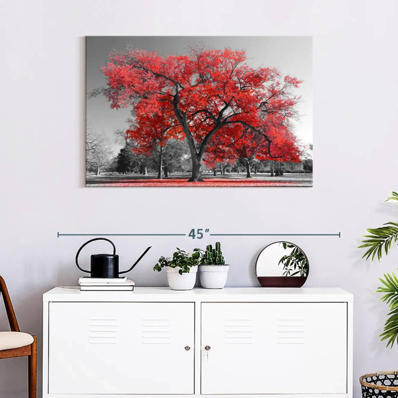 " Red Tree Canvas Print ", 24" H x 36" W x 1.25" D