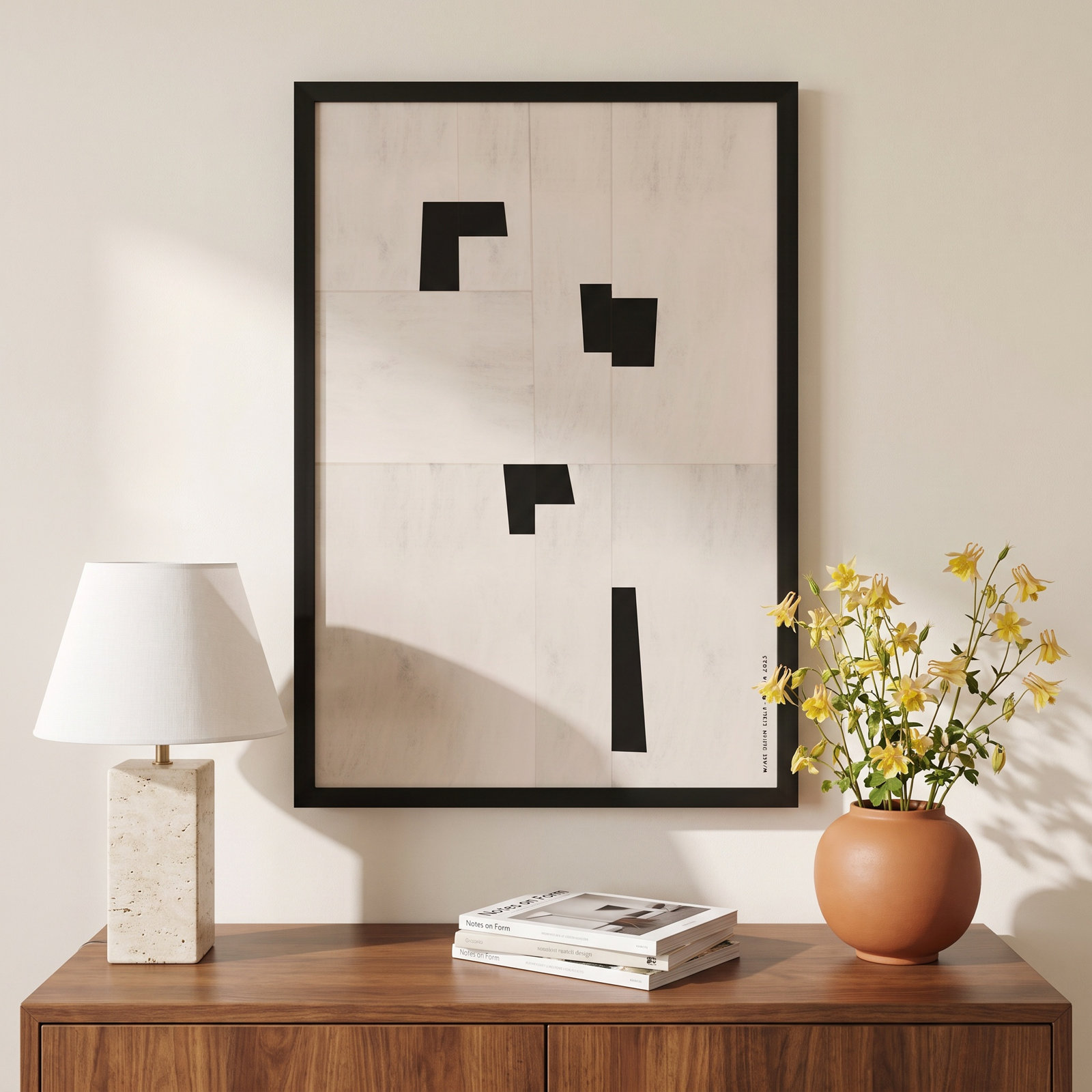 Scattered 1 by Romina Gadler, Black Paper Framed, 30" H x 21" W