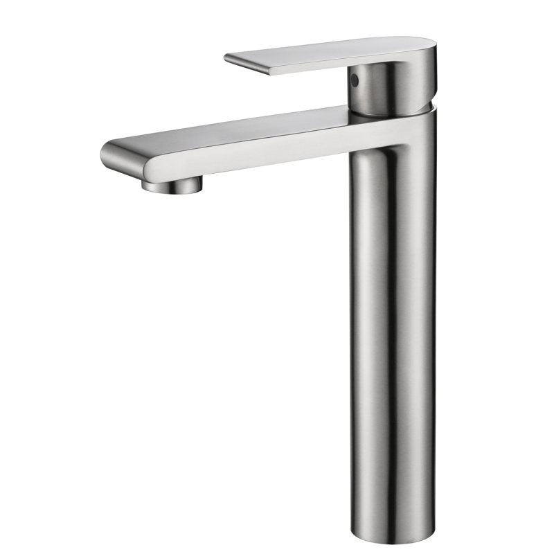 Robinet de salle de bain lavabo à un trou, Acier inoxydable brossé