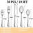 50 Piece Silverware Set Service for 10, Mirror Polished Cutlery Utensil Set