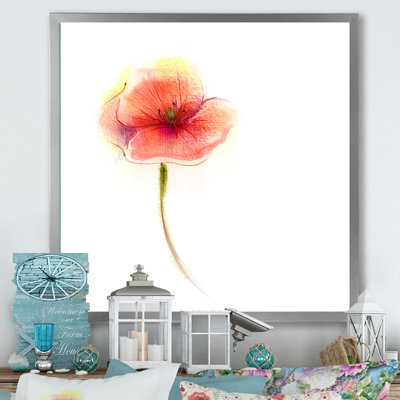 «Abstract Red Poppy Flower», reproduction de cadre photo sur toile
