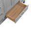 Meuble-lavabo sur pied 48 po, meuble-lavabo autoportant avec comptoir, armoire de rangement en bois massif gris