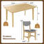Ensemble de table de salle à manger 5 pièces Dorain avec chaises rembourrées et pieds en bois d'hévéa-123350341