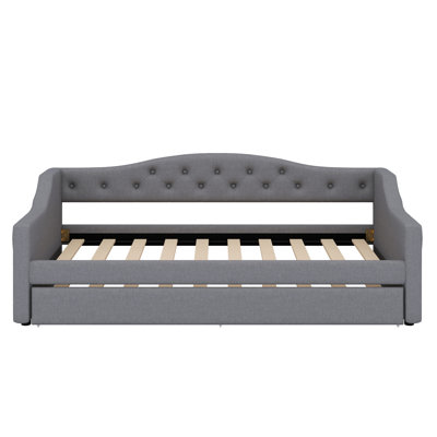 Upholstered Daybed With LED Belt And Trundle