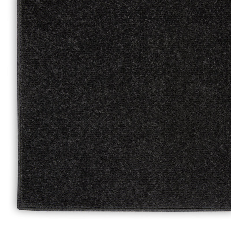 Nourison Essentials Black Indoor/Outdoor Area Rug, Rectangle 2' x 4'