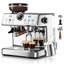 Machine à espresso à double chaudière avec moulin intégré, contrôle PID et buse à vapeur, acier inoxydable