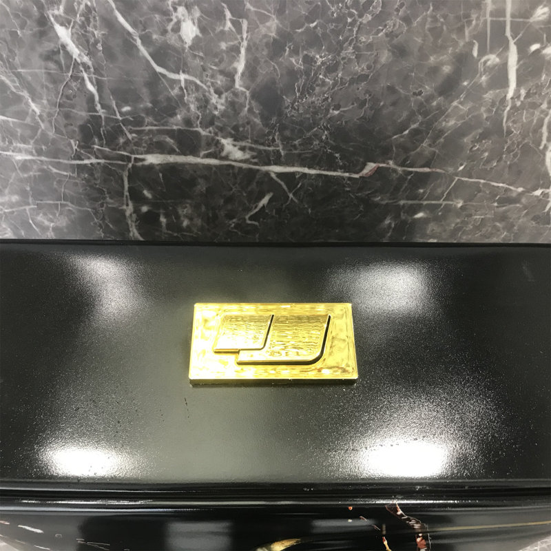 Dual-Flush Elongated One-Piece Black Toilet (Seat Included)