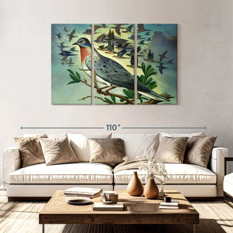Passenger Pigeons, 48" H x 74" W