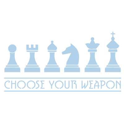 Décalcomanie murale armes chess