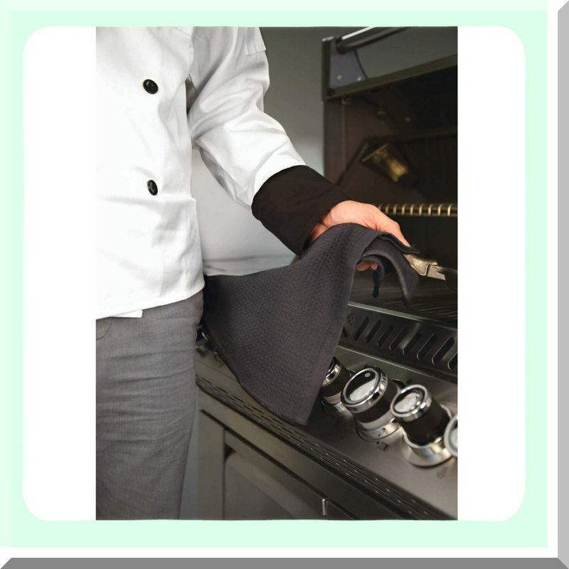 GrillMaster Black Towel Accessory - 18x28 BBQ Essential
