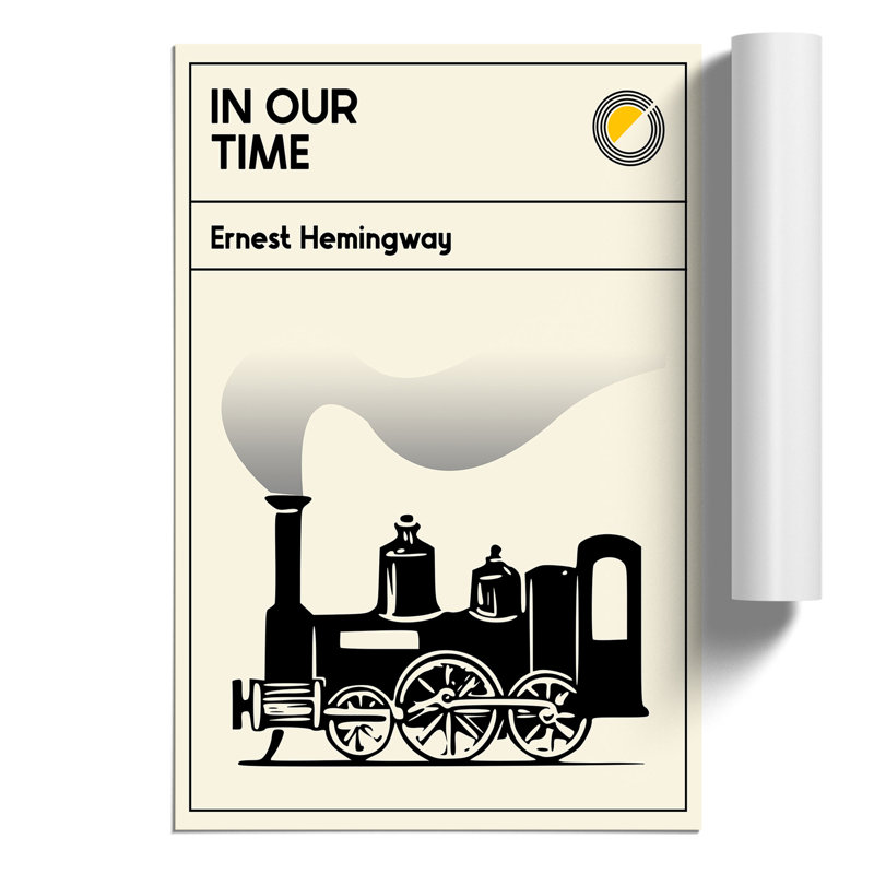 Book Cover in Our Time Ernest Hemingway - Frameless Print, 59cm H x 42cm W x 0.1cm D