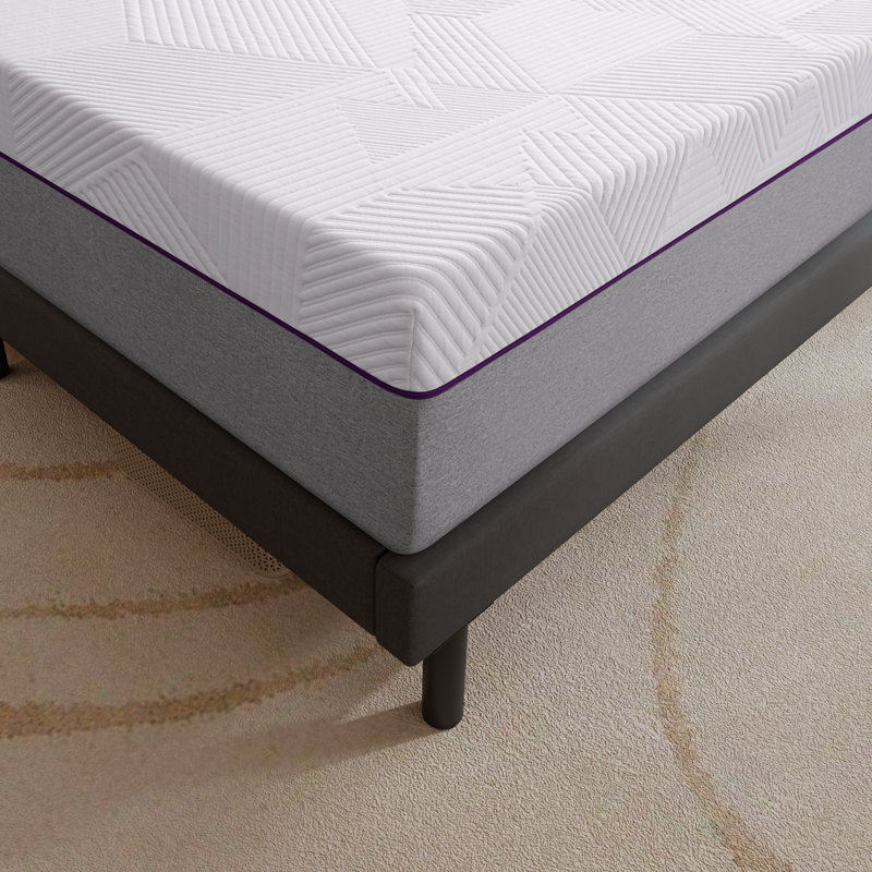 8” Gel Memory Foam Mattress With Medium Firm Edge Reinforcement, Mattress In A Box, Queen