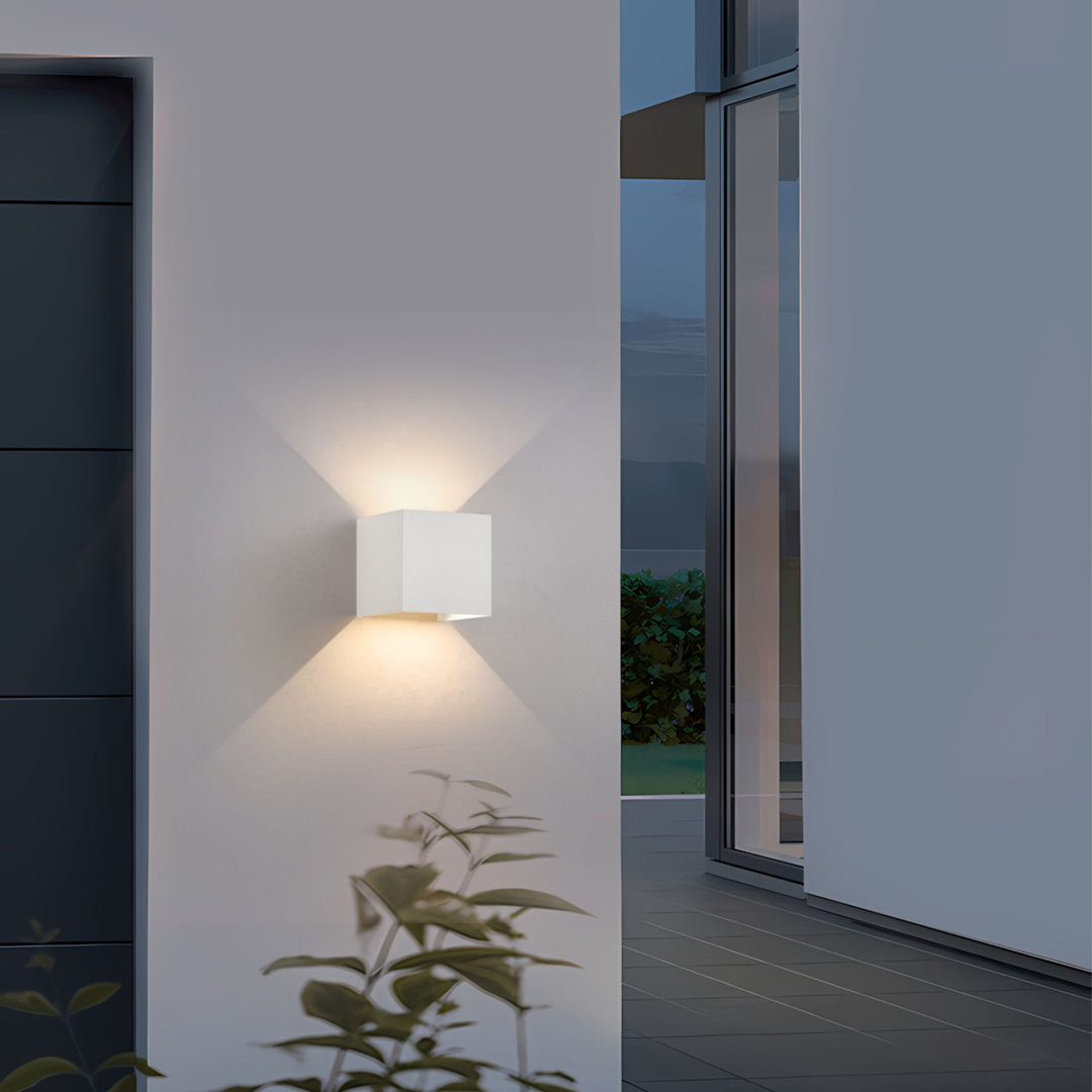 LED Wandleuchte 1-flammig Innen & Außen Weiß Up Down 5W IP65 Wasserdicht