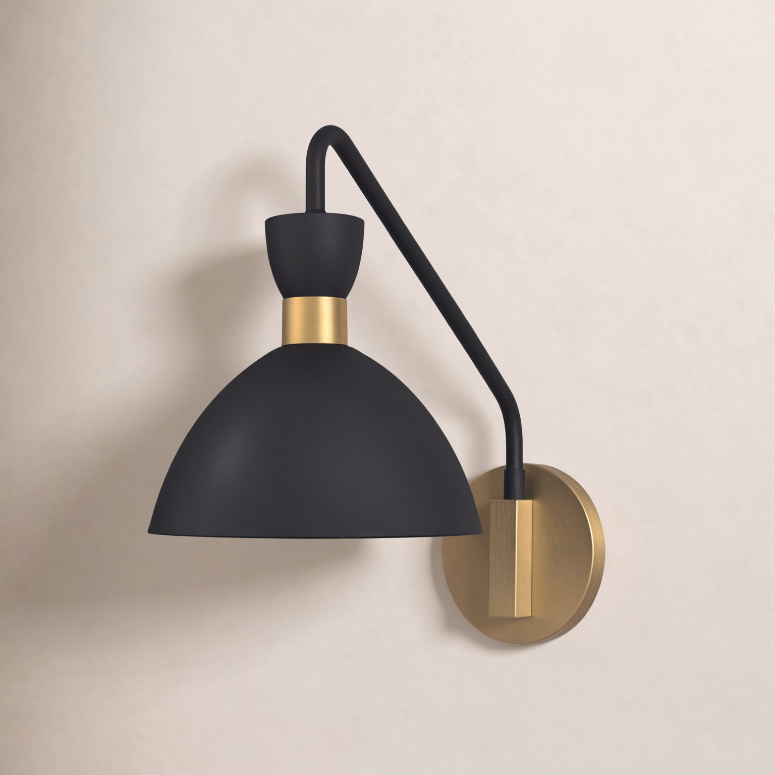 Kiyana Single Light Swing Arm Sconce, Black