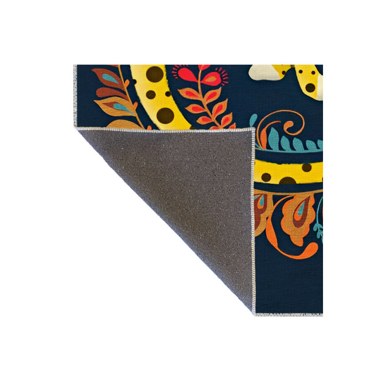 Tapis décoratif moderne à motif léopard et fleurs, Tapis de couloir 3 pi 3 po x 9 pi 10 po