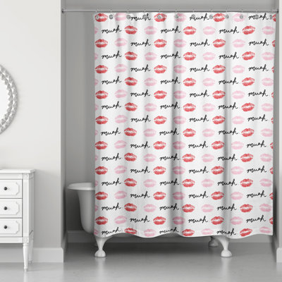 Rideau de douche simple Cormack + crochets