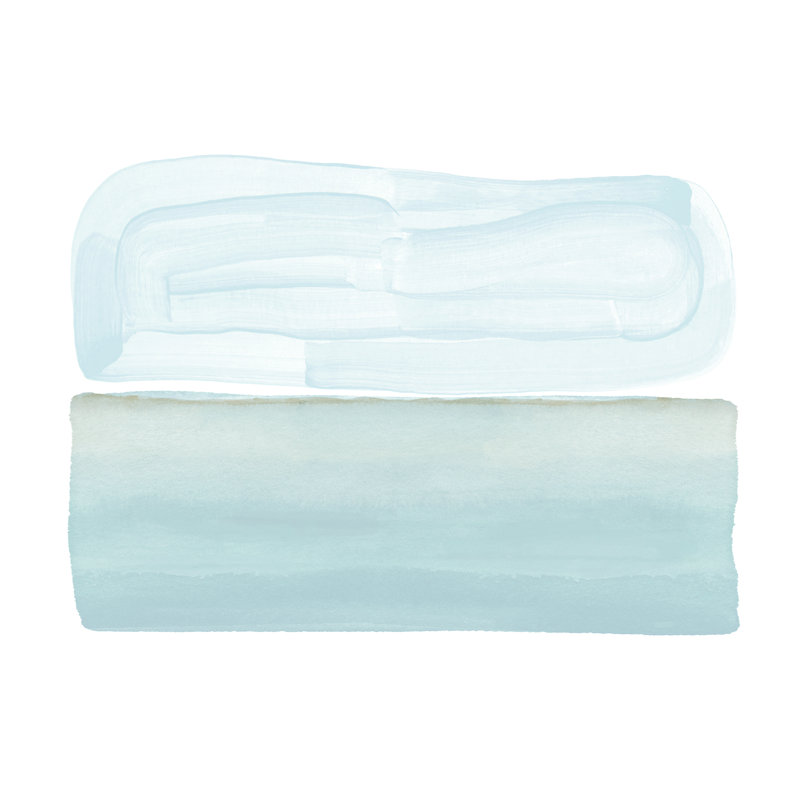 Soft Blue Block - Wrapped Canvas Art Prints, 30cm H x 46cm W