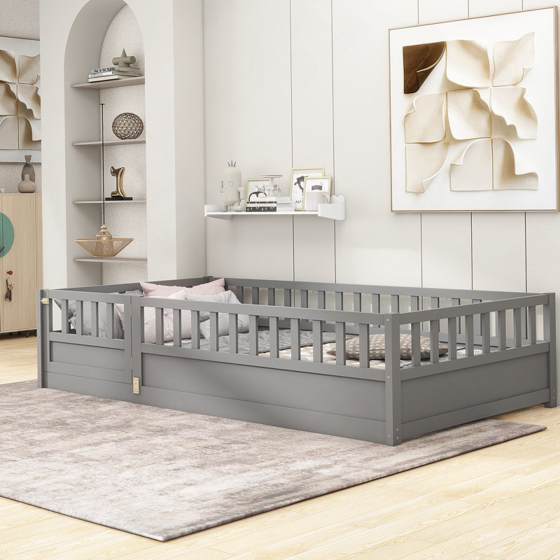 Lit simple gris, Gris, Twin