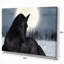 Cheval noir au clair de lune - impression sur toile tendue-19239037-33322649