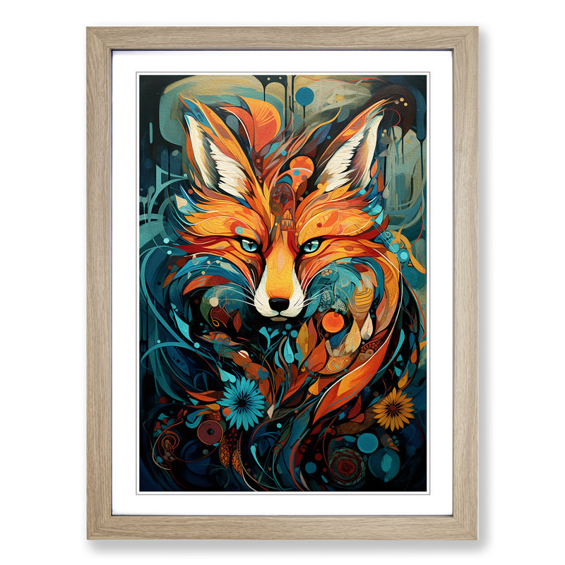 Single Picture Frame Print on Wood, Oak Framed, 64cm H x 46cm W