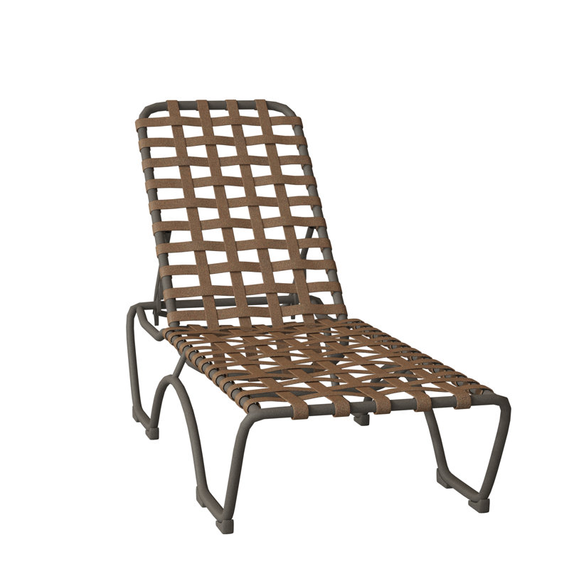 Kahana Outdoor Metal Chaise Lounge, Moab Vinyl, Graphite