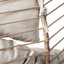 Chaise suspendue avec support - conception rustique, cordes brunes, coussin, idéal pour les séances de lecture en plein air, support de 78,23 po de hauteur, structure en fer beige, petits espaces