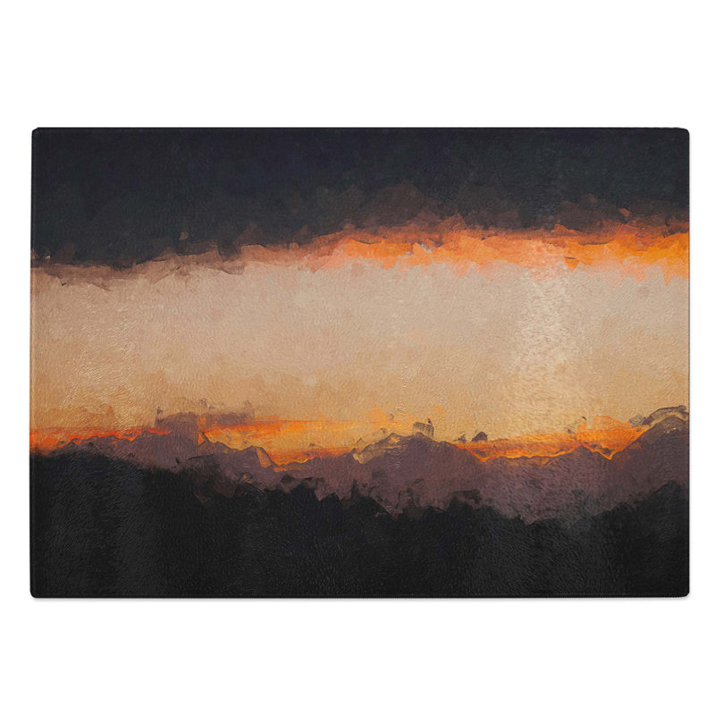 Glass Mountains Beneath The Clouds in Abstract Chopping Board, 39 cm W x 28.5 cm L