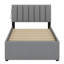 Lit plateforme tapissier avec lit gigogne simple TG et texture confortable, molleton gris pour grand lit-1425893636-1517373130