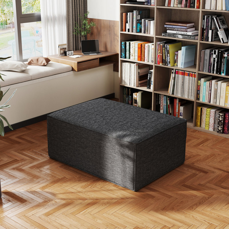 Repose-pieds en velours 38 "Compression Comfy Cloud, Noir