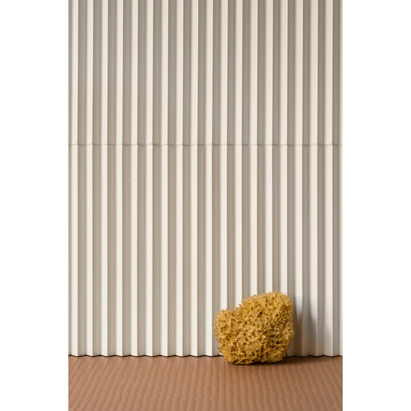 Rombini Triangle Small Glossy 1" x 12" Novelty Mosaic Tile, White