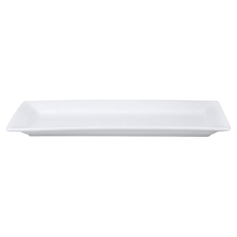 White Porcelain Rectangular Serving Platters Set of 2