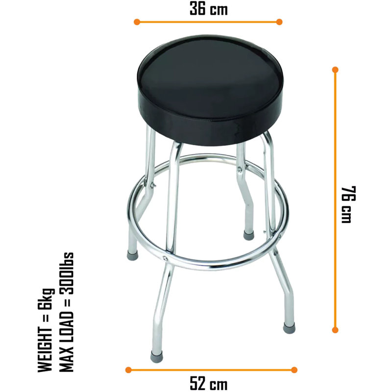  THE JAM TARGET BAR STOOL SEAT BLK/CHRM