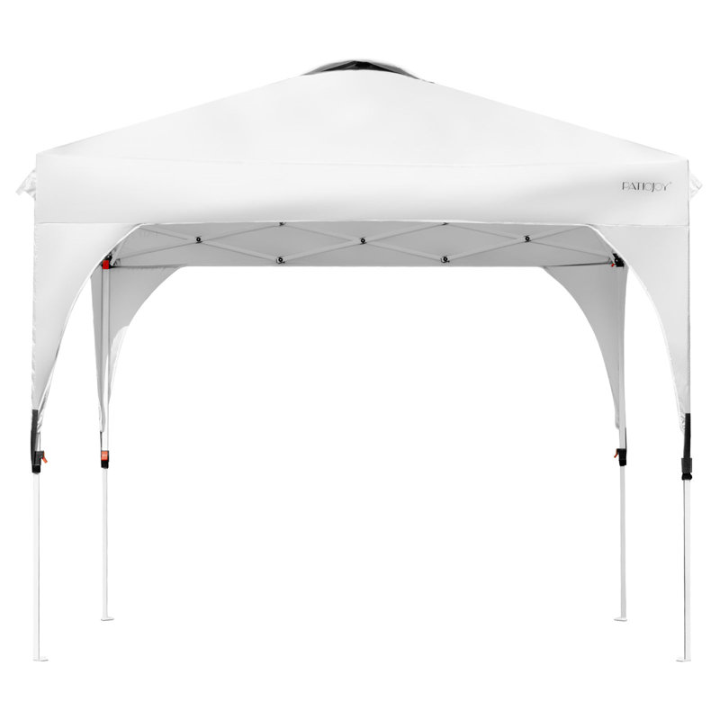 Auvent escamotable en acier, Blanc, 8 pi L 8 pi. D
